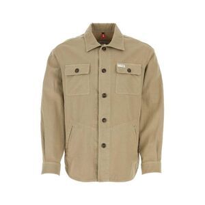 FAY Men's Utility Button-Front Overshirt Men BEIGE O TAN Shirts
